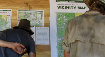 Fire closure on the Pacific Crest Trail. Photo by Jack Haskel