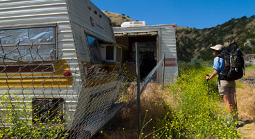 Junked trailers on the Pacific Crest Trail. Photo by Aaron Doss