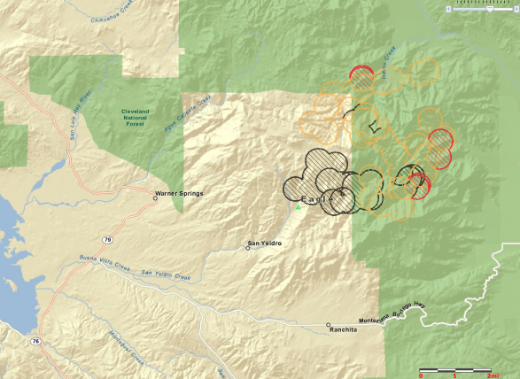 Eagle Fire MODIS Thermal Satellite Map - July 24th