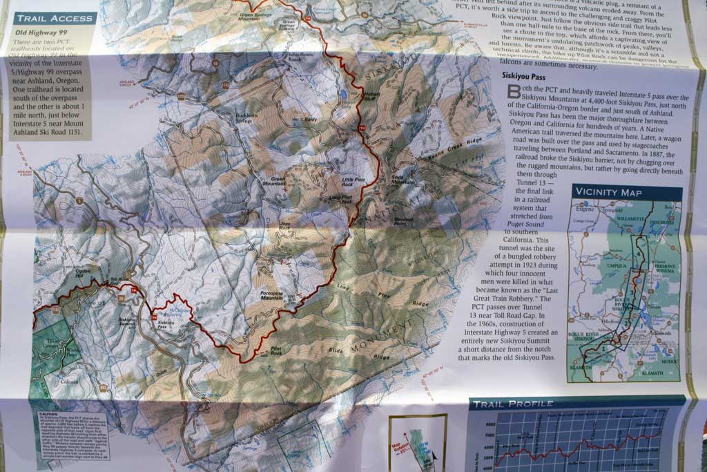 USFS PCT map. Photo by Jack Haskel