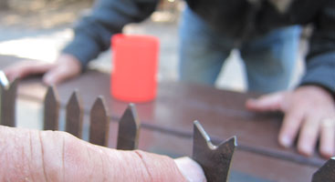 Broken tooth on a crosscut saw. Photo by Jack Haskel