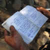 Pacific Crest Trail mid-point trail register. Photo by Weathercarrot