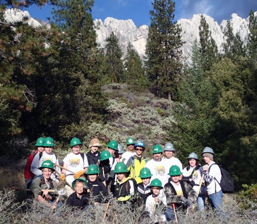 Troop 125 working on the Pacific Crest Trail. 