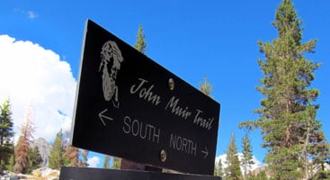 A sign on the John Muir Trail. Photo by Jack Haskel