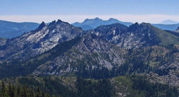 Rugged mountains along the Pacific Crest Trail in Northern California. Photo by Weathercarrot