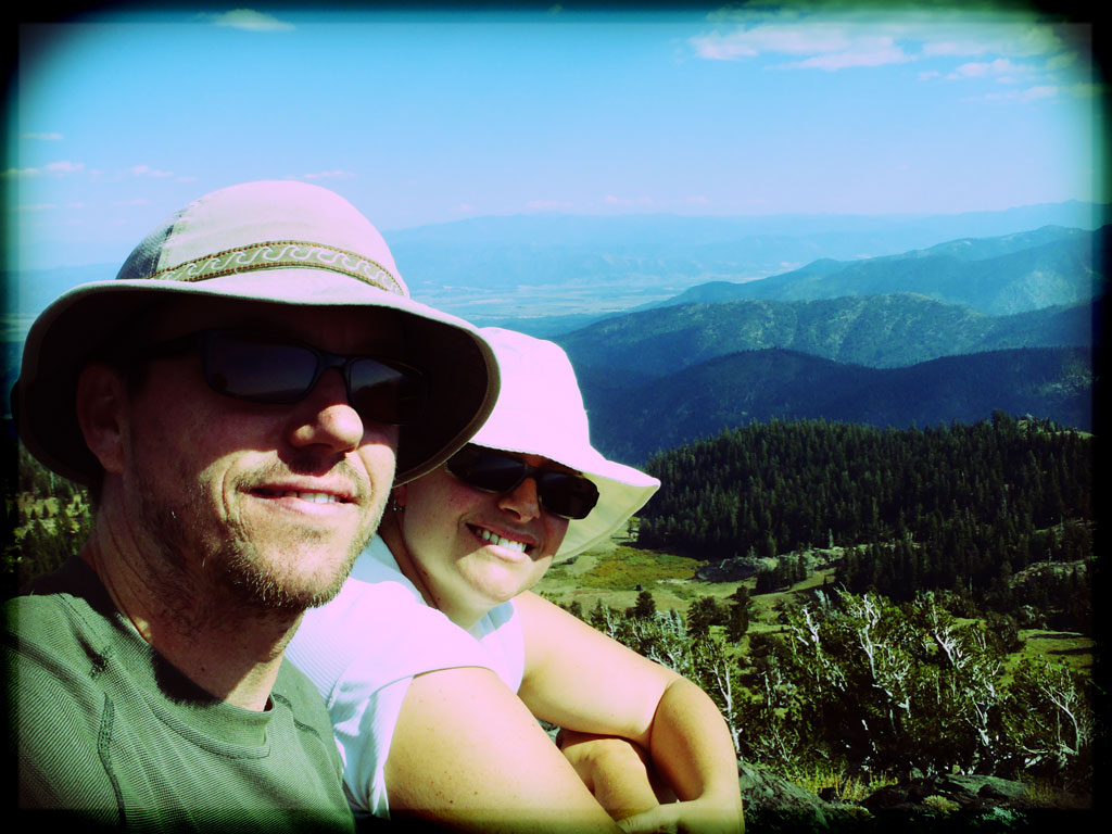 Ian with his wife Amy enjoying the afternoon on Boulder Peak in Marble Mountain Wilderness.