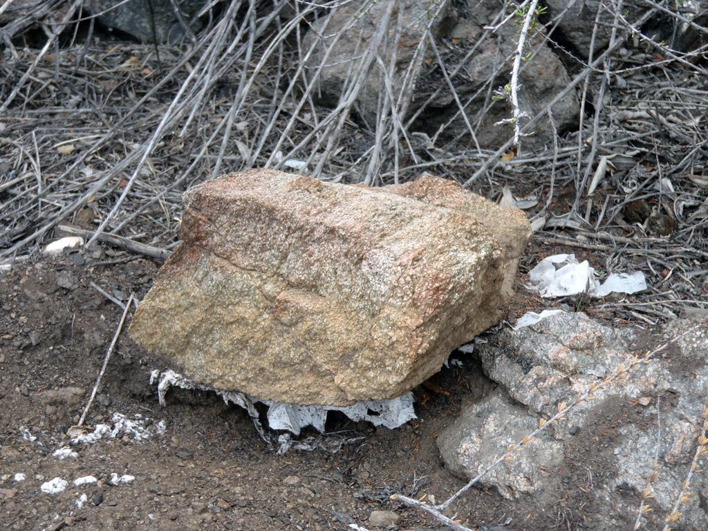 Trail crews depend upon rocks like these to reinforce the trail. This is disgusting.