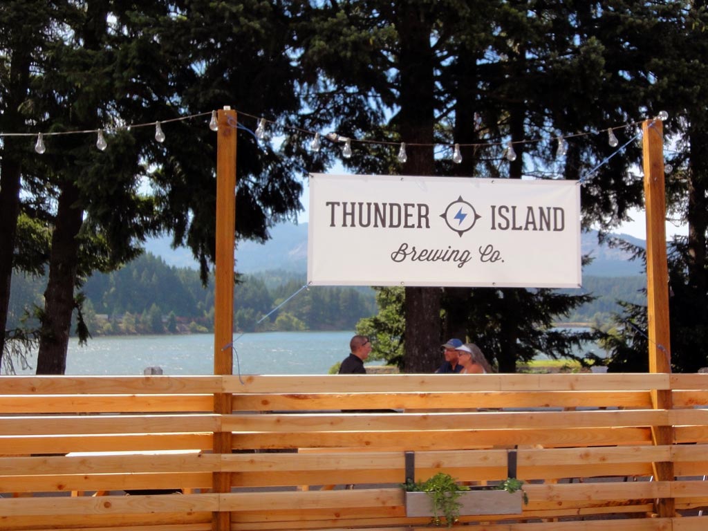 Thunder Island Brewing's patio. Why even bother with the hiking?