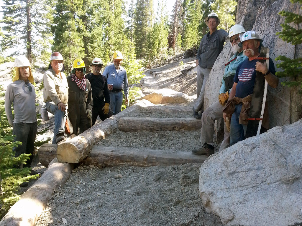 New steps to deal with erosion issues on the trail.
