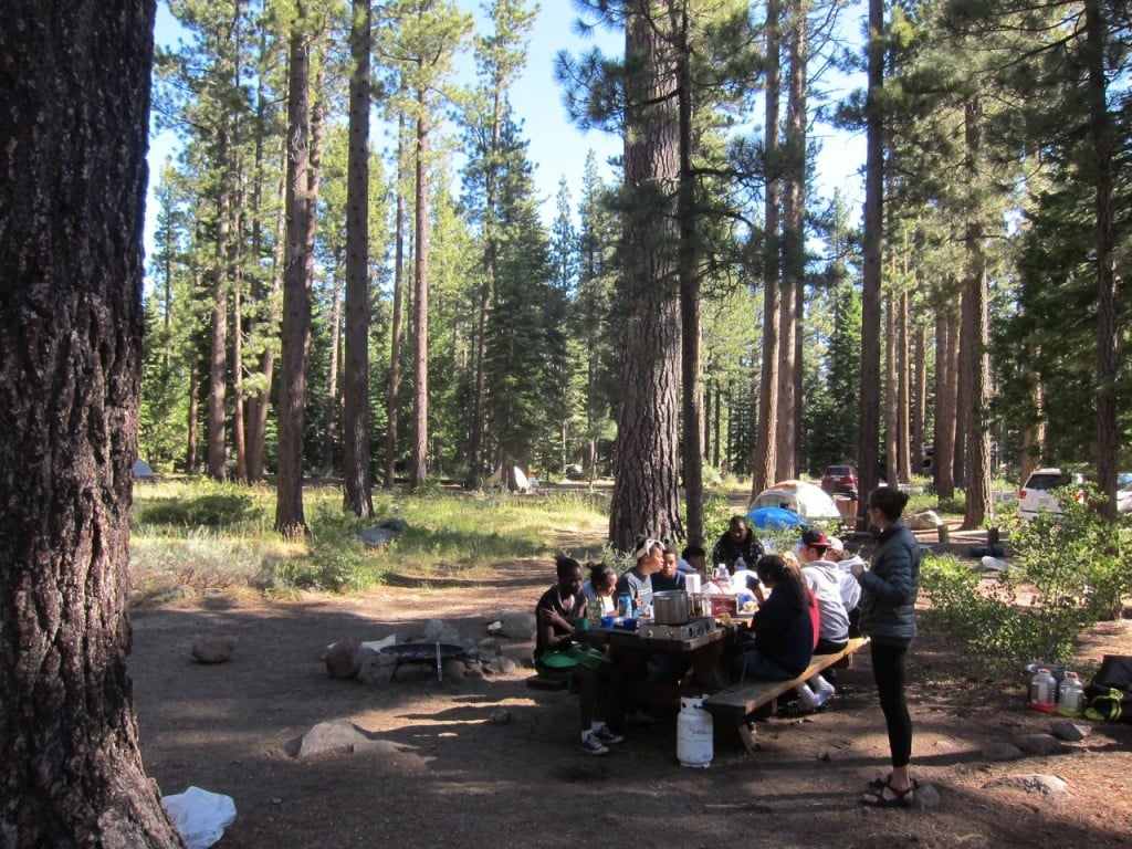 In camp with the teens from LifeSTEPS. 