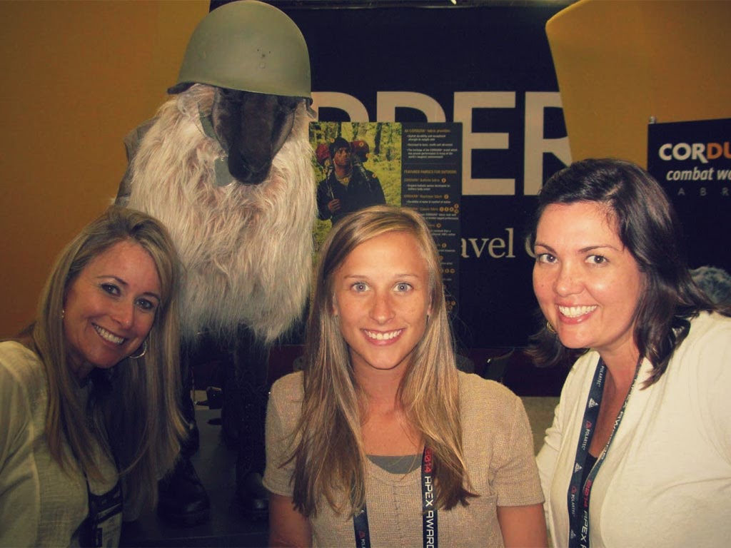 Cindy, Rachel and Amy from our friends at Cordura hanging out with some sort of #WoolyBully. 