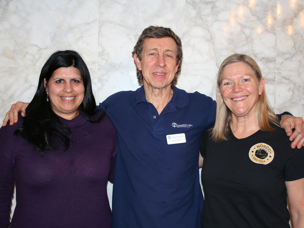Representatives from the “Triple Crown” of National Scenic Trails pose for a picture. (L to R) Teresa Martinez (Executive Director Continental Divide Trail Coalition), Ron Tipton (Executive Director Appalachian Trail Conservancy) and Liz Bergeron (Executive Director Pacific Crest Trail Association)