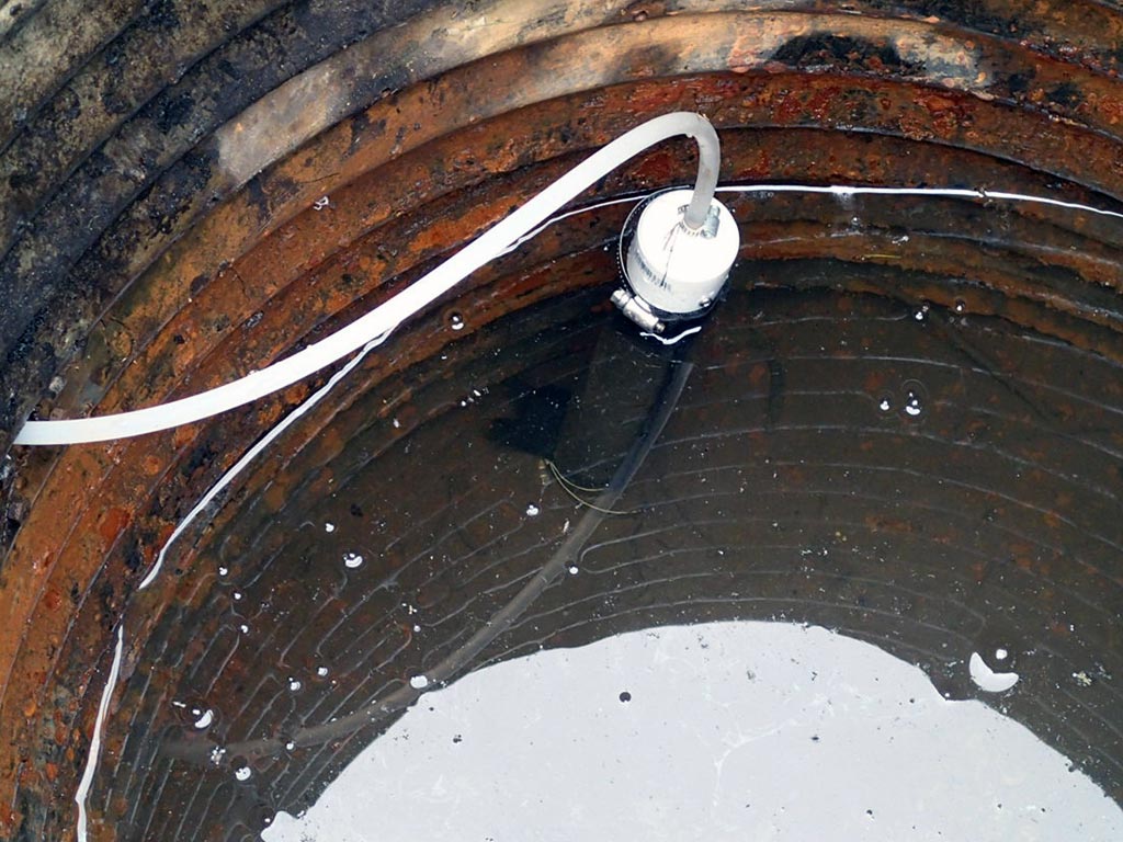 A new siphon was installed in the spring box.