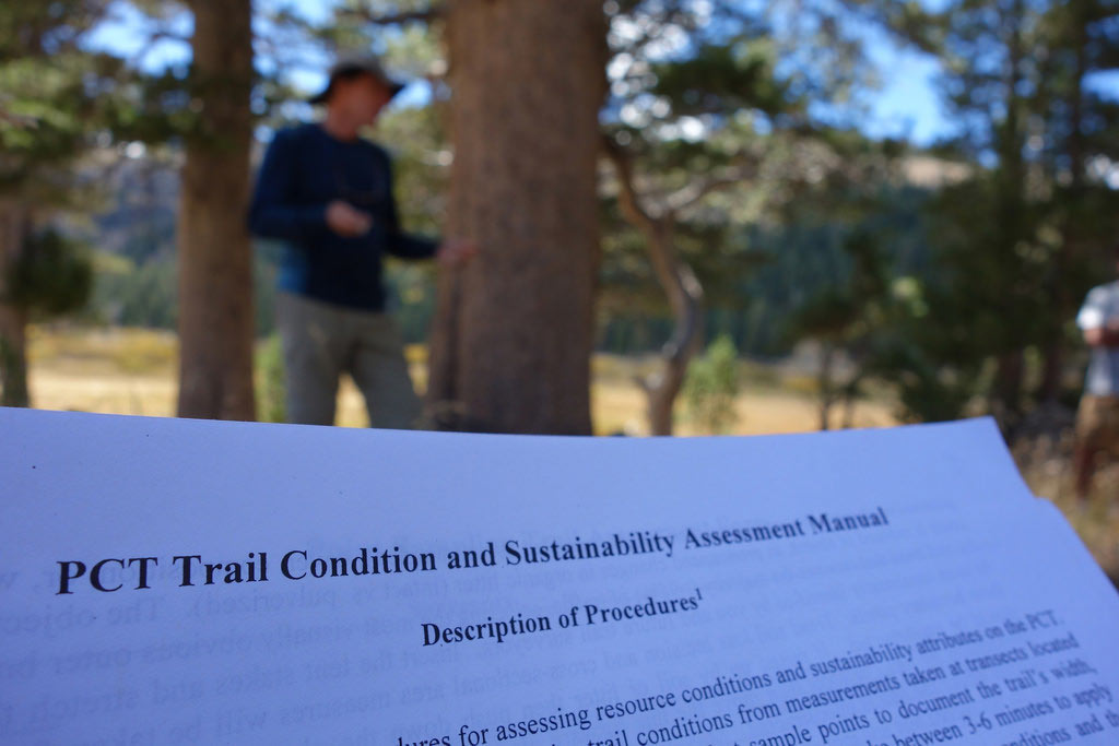 A proposed framework for assessing and monitoring the quality and sustainability of a portion of trail tread on the PCT. We tested it out.