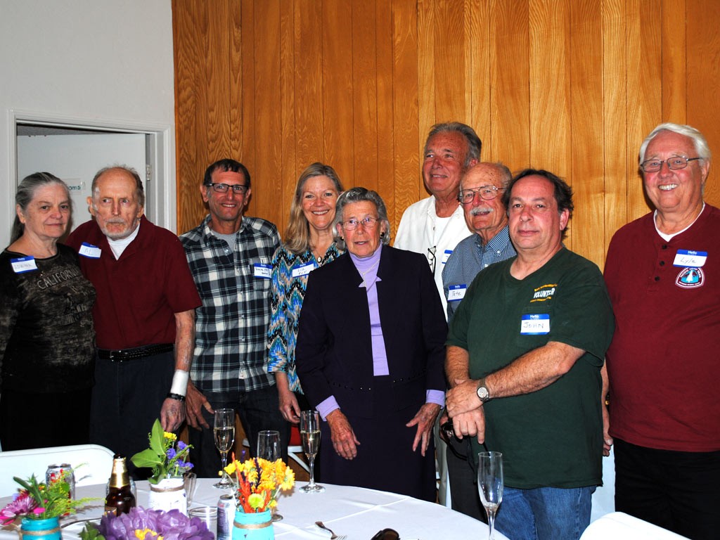 Left to Right: Edwina Golightly, Al Golightly, Dave Fleischman, Liz Bergeron, Doris Peddy, Jerry Stone, Pete Fish, John Hachey, and Lyle Boulter.