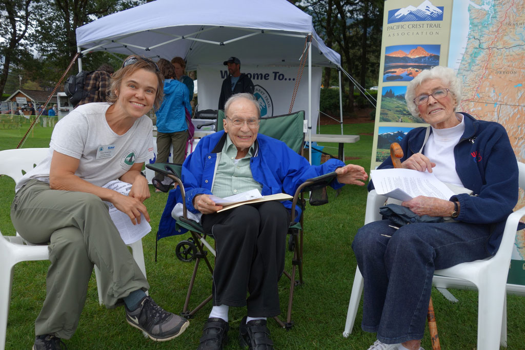 Dan Ogden, Jean Mathews, Dana Hendricks at a PCT festival.