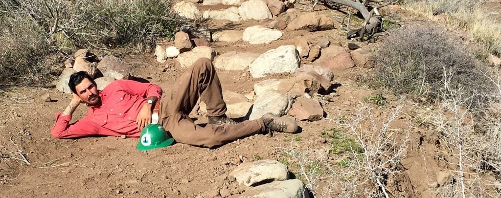 Ben Barry relaxing on the PCT.