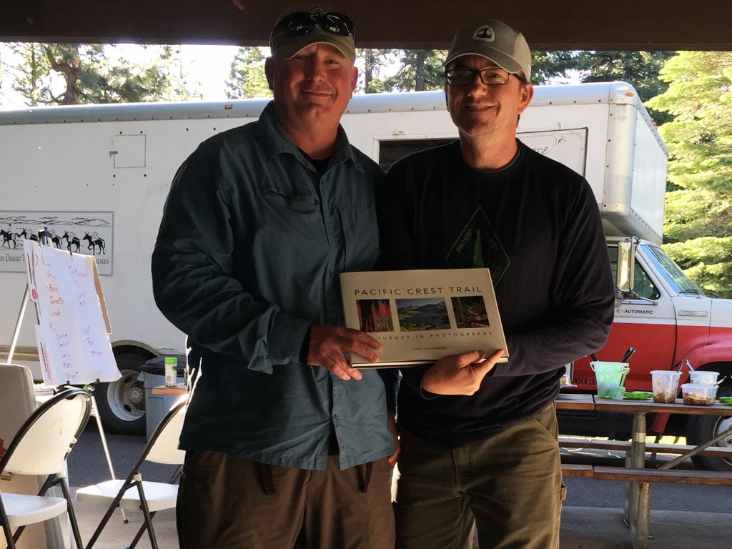 Mick Mc Bride was presented with the 2015 Regional Trail Maintainer Award for the Big Bend region. PCTA’s Big Bend Regional Representative Ian Nelson thanked Mick for his active leadership in the founding of PCTA’s local Southern Oregon Rockers volunteer group.