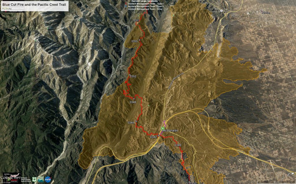 Blue Cut Fire and the Pacific Crest Trail