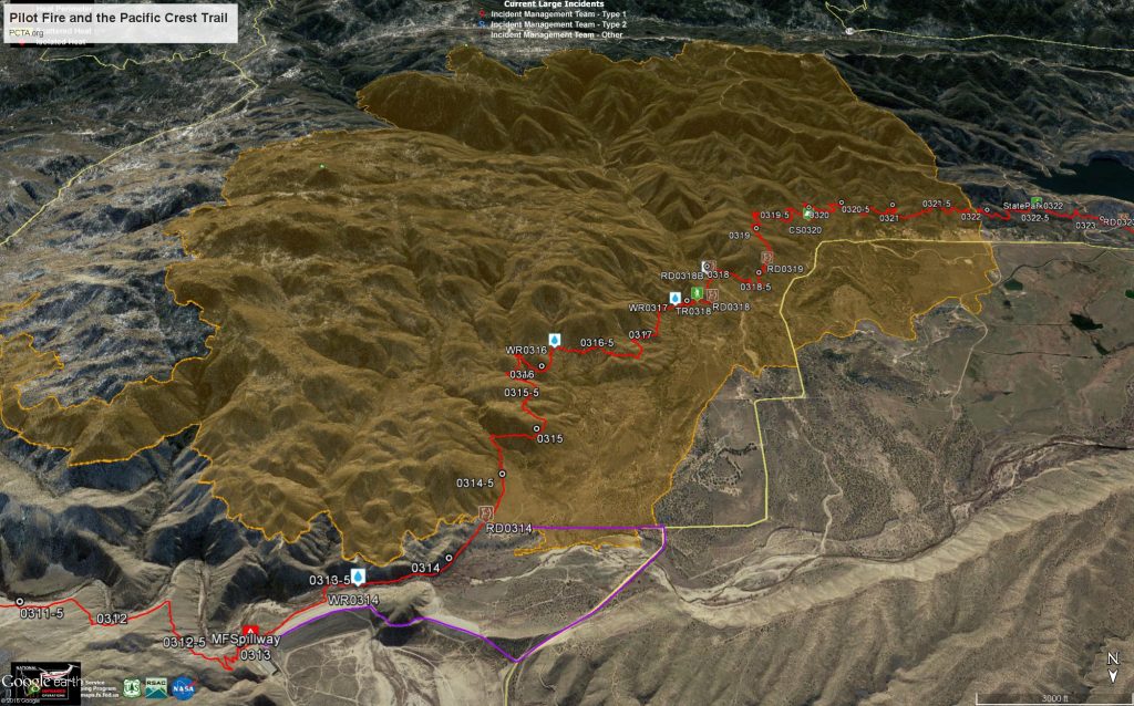 Pilot Fire and the Pacific Crest Trail