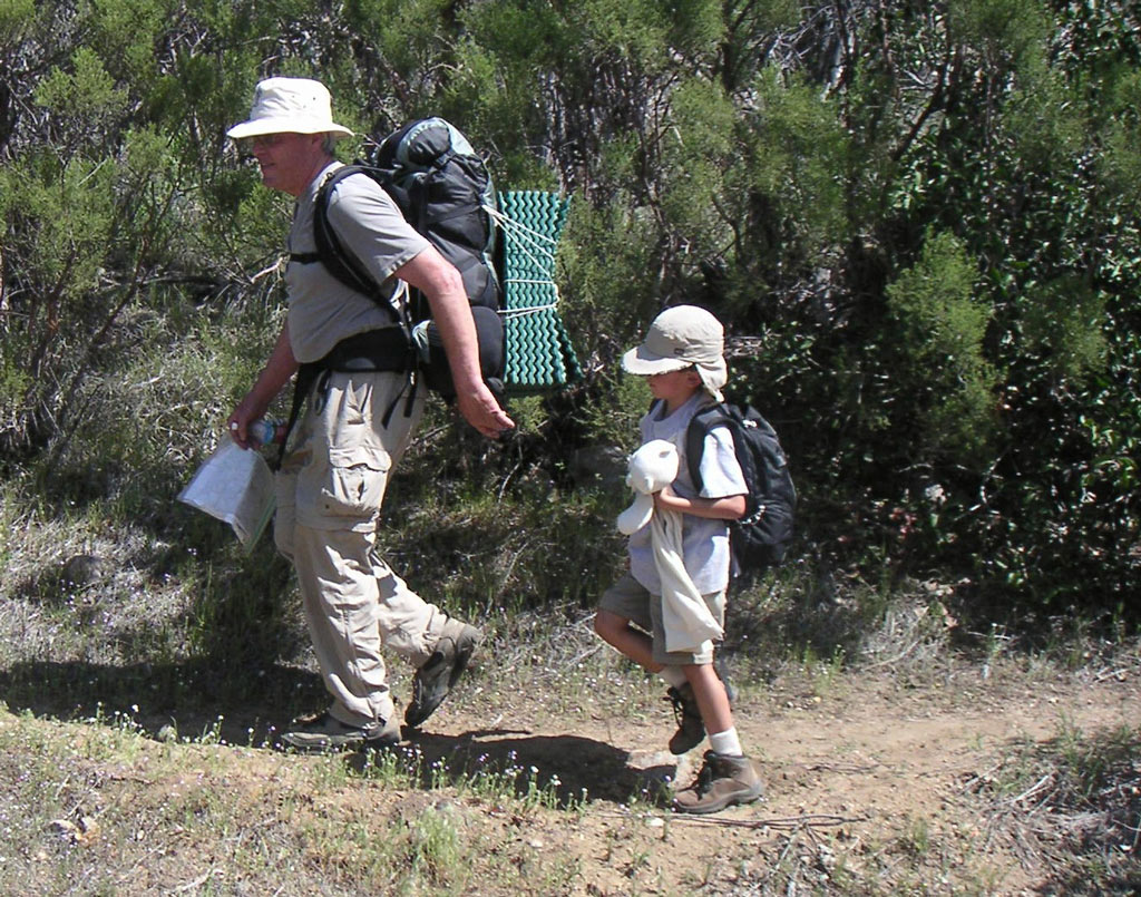 Backpacking with kids in southern California on the PCT.