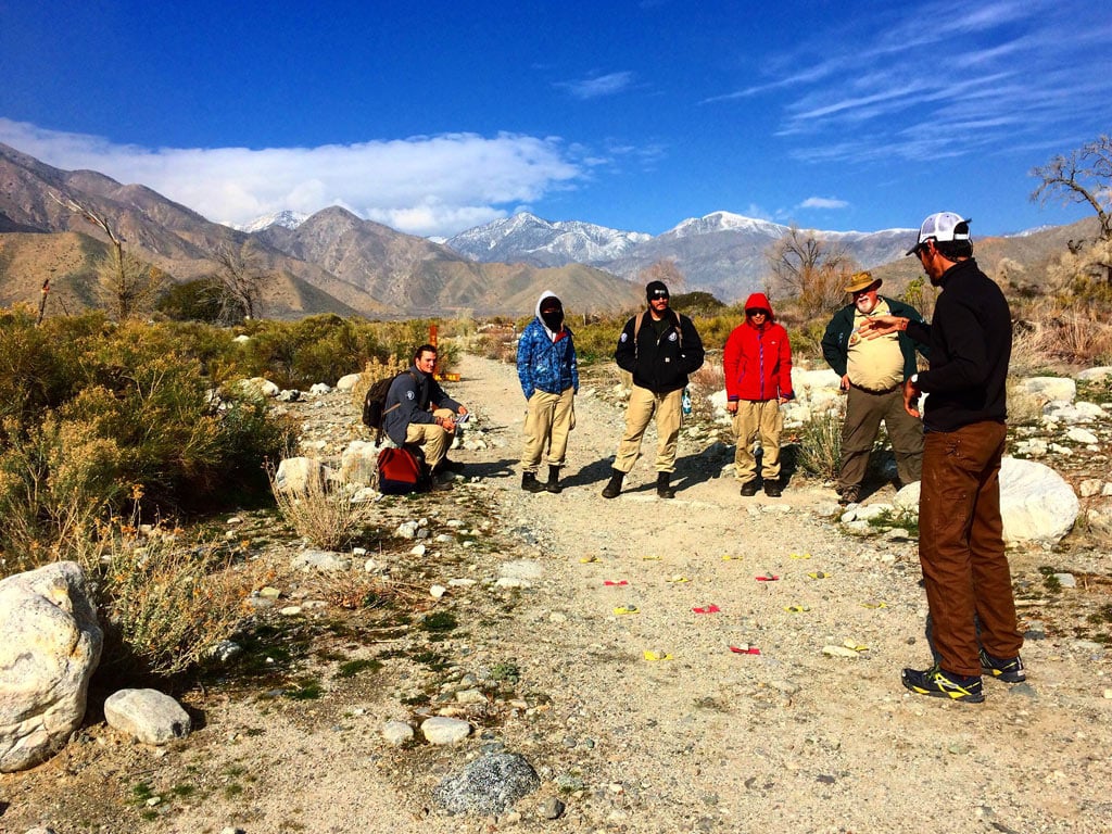 Leave no trace training before starting trail work. Photo by Sophia Efremov.