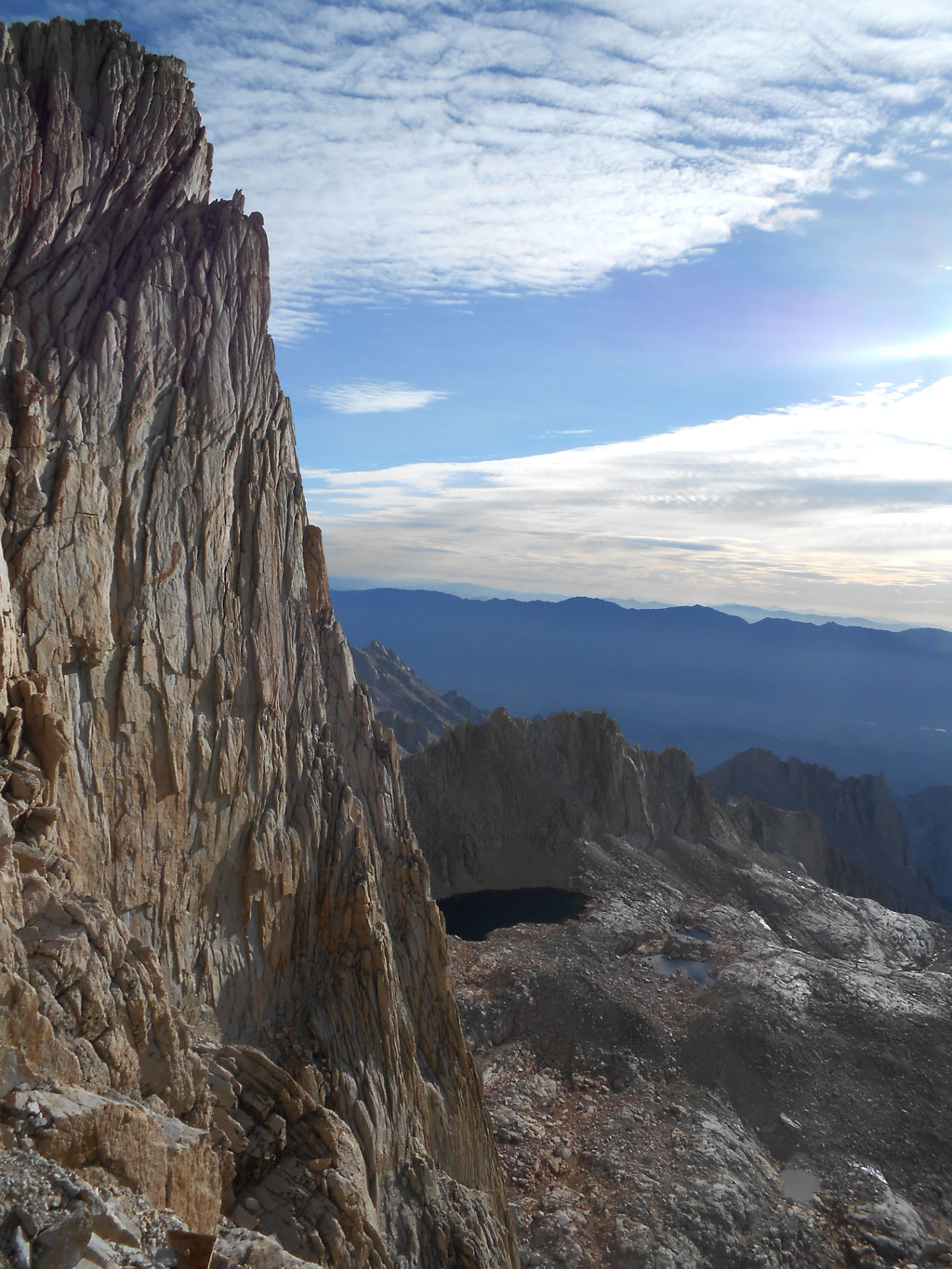 Near the top of Mount Whitney.