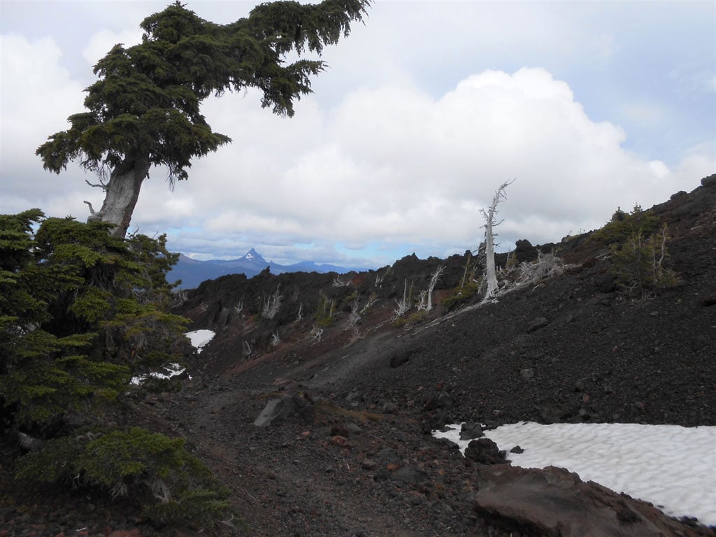 The lava lands near McKenzie Pass, Oregon.