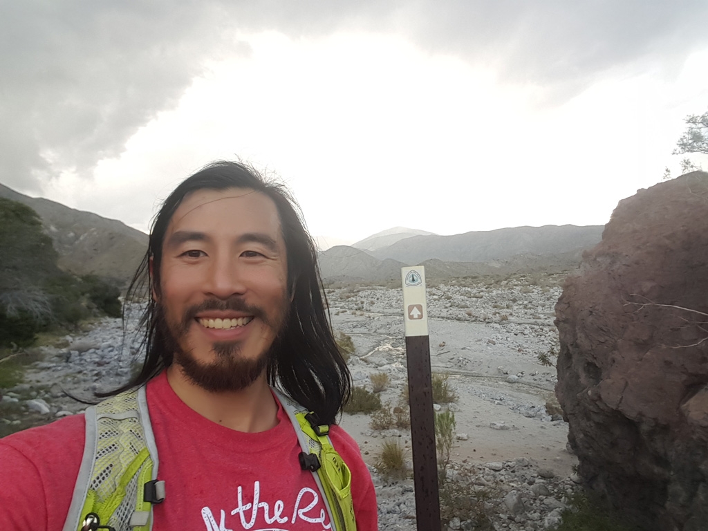Tyler Lau at home on the PCT in Southern California.