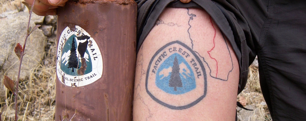 Lint's Pacific Crest Trail tattoo.