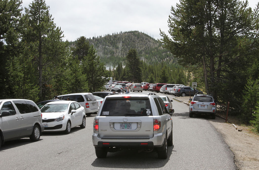 Parking lots will be beyond full and there will be extensive enforcement. Photo by Jim Peaco/NPS