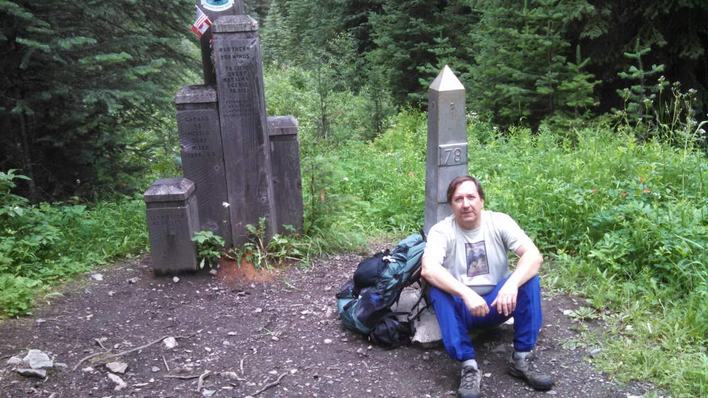 Eric Ryback at the PCT's northern terminus.