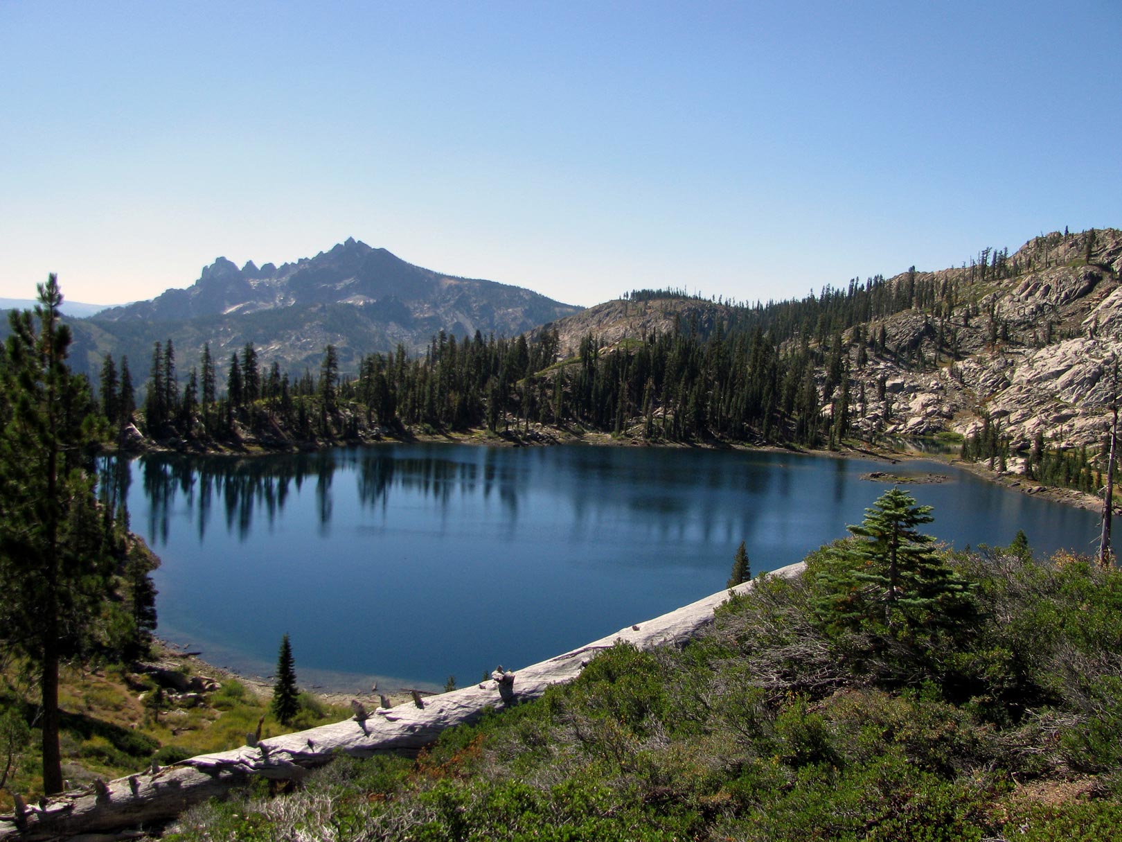 You'll have the chance to visit Deer Lake and take in the grand view of the Sierra Buttes. 