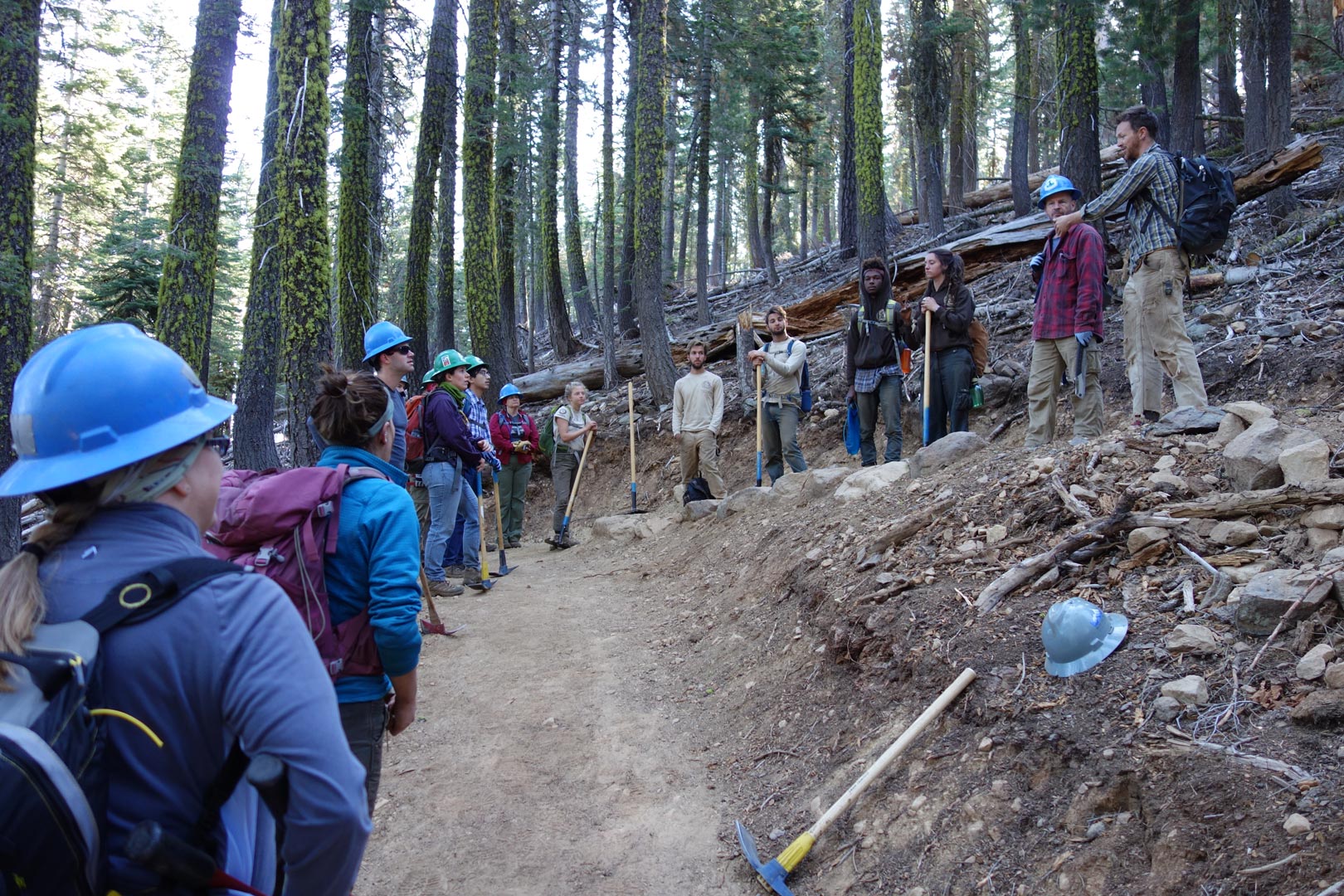 Heading out for a day of trail building in 2015. Photo by Jack Haskel