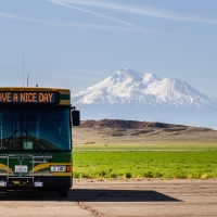 These rural transit companies are seriously wonderful. Take the bus! Photo courtesy of Siskiyou STAGE, run by Siskiyou County