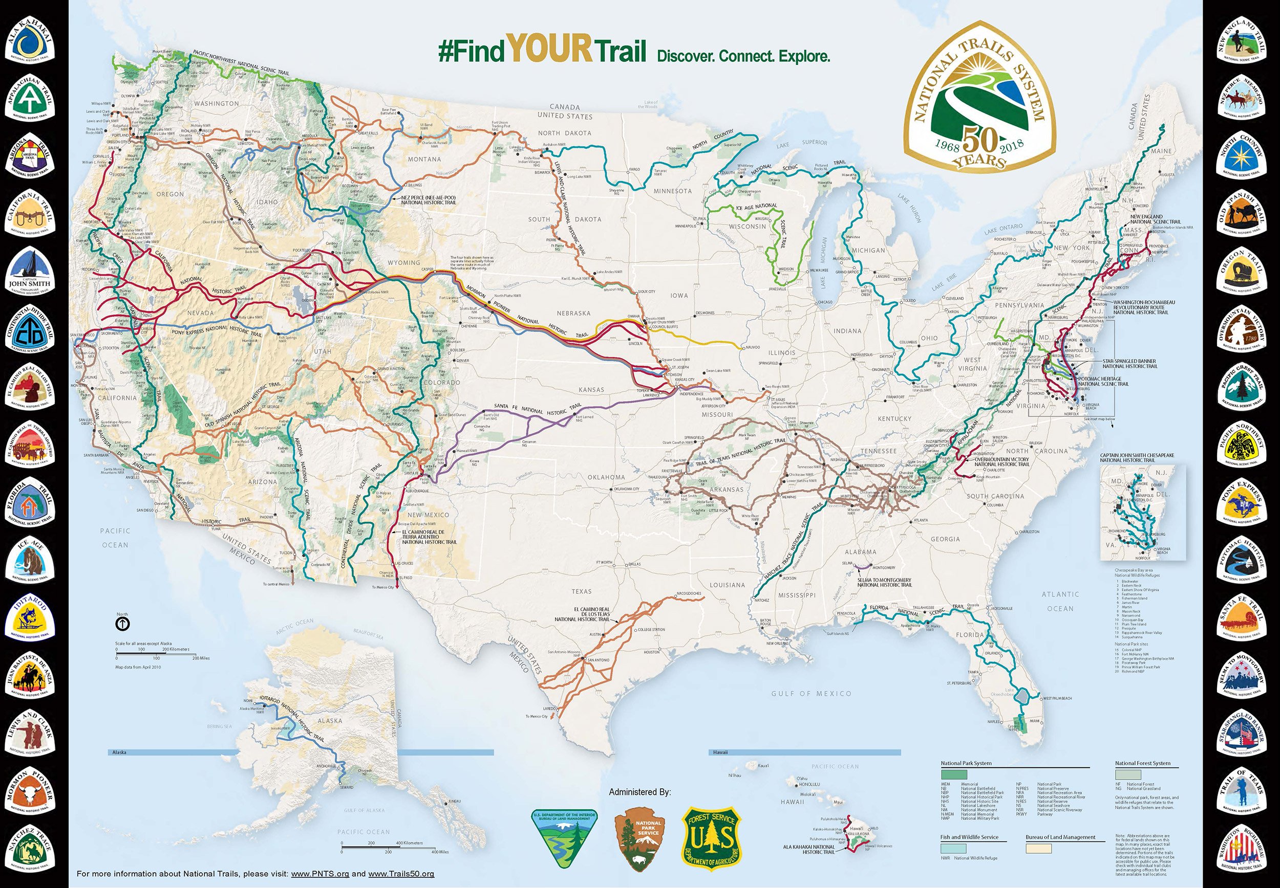 National Trails 50th Map 02 09 18 