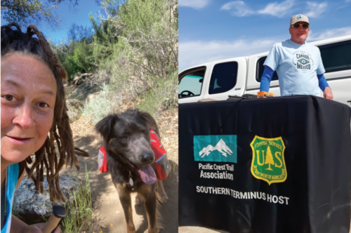 Trailhead hosts Toni and Jay appear in side-by-side snapshots